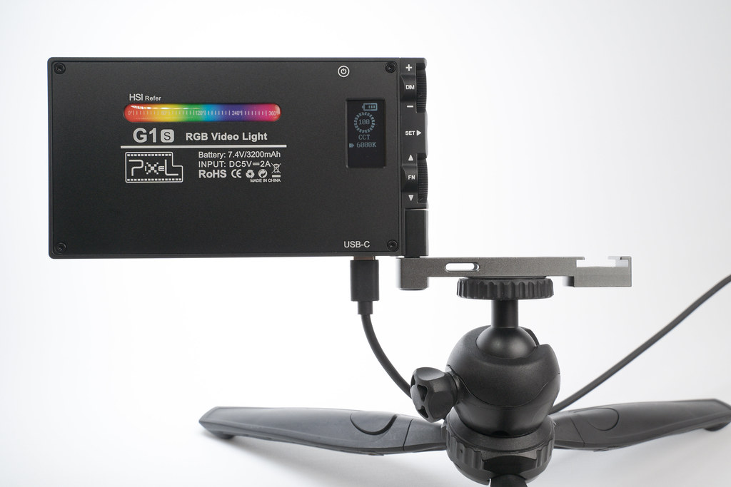 LED ビデオライト Pixel G1S RGB 撮影用照明ライトセット Type-C充電式 3200mAh 2500K-8500K 12W CRI97  調節可能な三脚スタン?