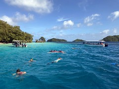Swimming off Ngermeaus Island, Palau