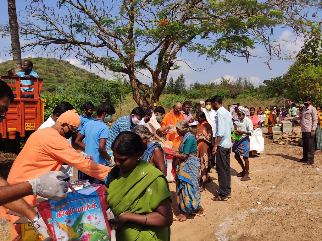 COVID-19 Relief Services by Ramakrishna Mission Vidyalaya, Coimbatore, April 2020
