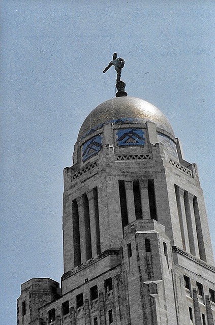 Lincoln Nebraska - State Capitol - Dome with Statute of a Sower 19 feet Tall