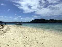 The beach at Ngermeaus Island