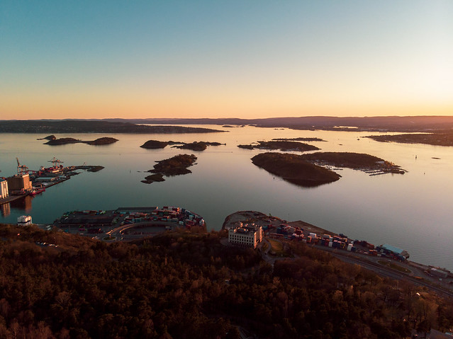 Sunset over the Oslofjord