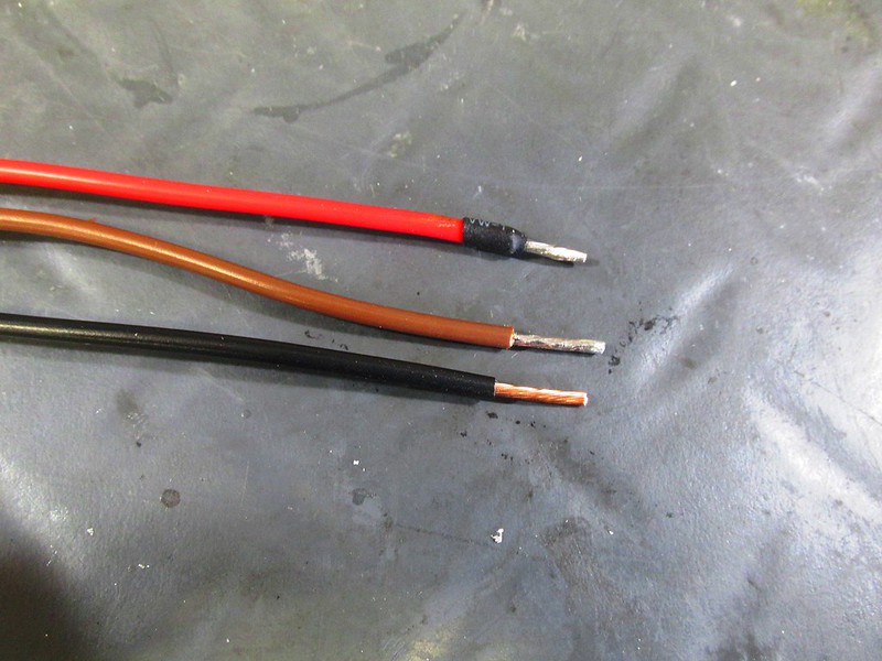 How I Tin The Ends Of The Three Coil Wires: Bottom-Stage 1; Middle-Stage 2; Top-Stage 3