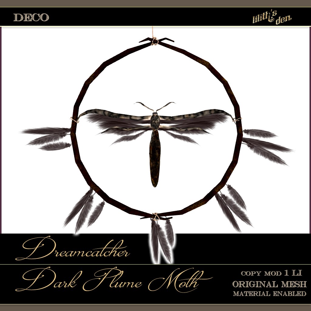 FF 2020 RFL: Lilith's Den - Dreamcatcher Dark Plume Moth