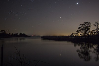 starry night sky over Back Bay