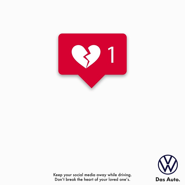 Volkswagen: Keep your social media away | Road Safety Campaign