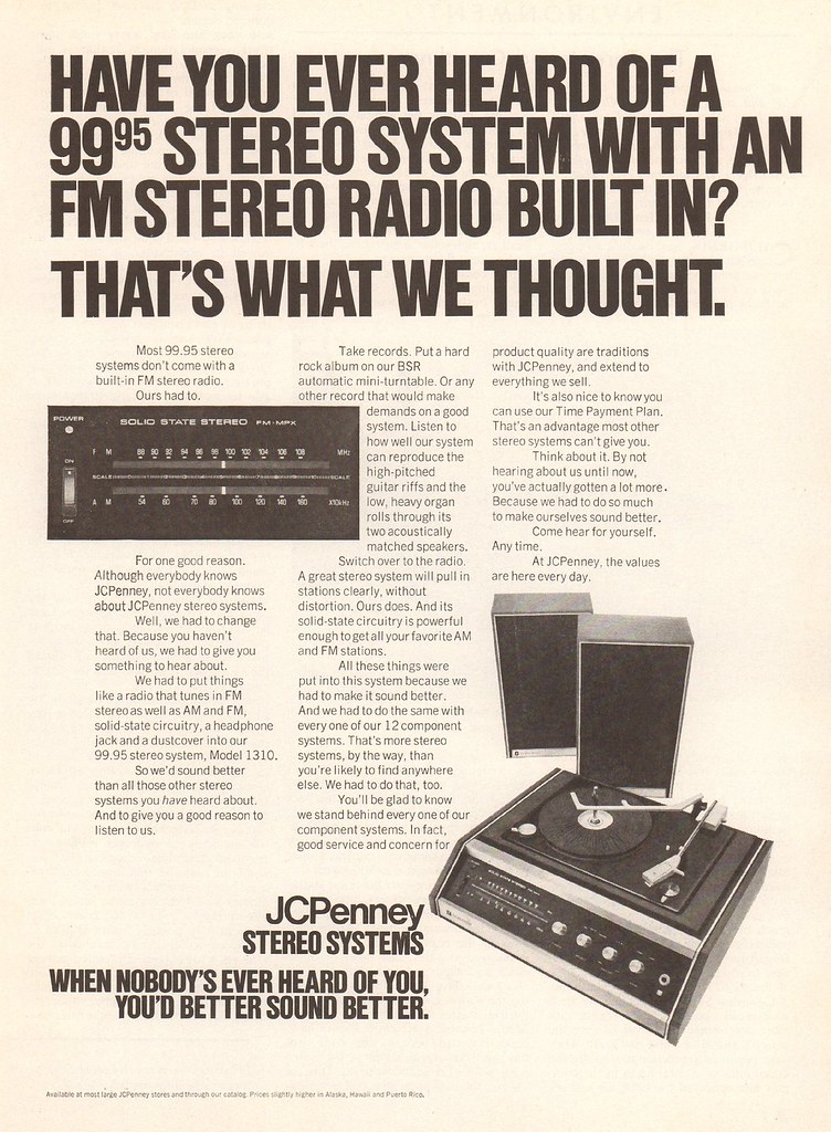 JC Penney Stereo System Mod. 1310 1971