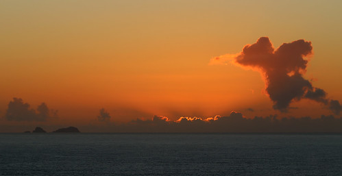 sunset orange ocean atlanticocean clouds nature