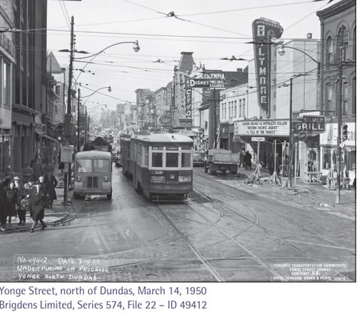 Corner of Yonge & Dundas Streets, Toronto   1950