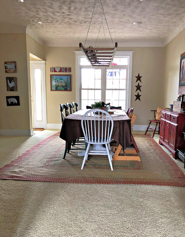 new dining room with patriotic decor