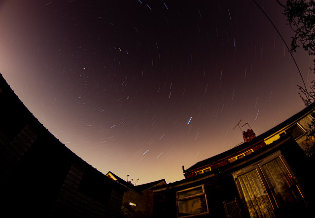 Star trails from home.
