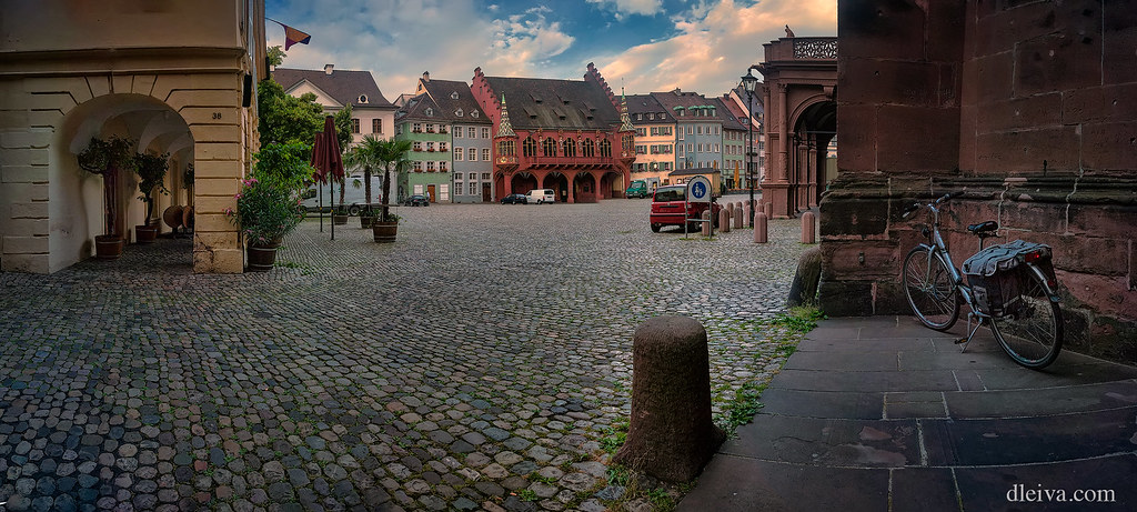 Freiburg Munsterplatz panorama, Germany