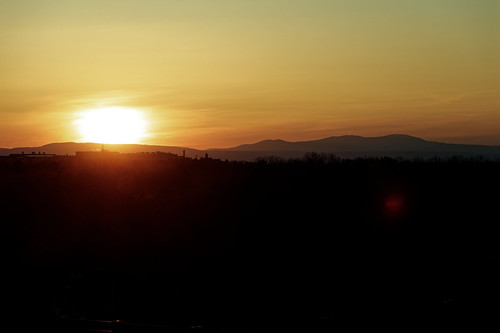 Work Views by BenWestPhotography, Sun setting behind Burlington and Lyon Mountainnikon nikonp7800 dxo photolab3 vermont vt btv burling