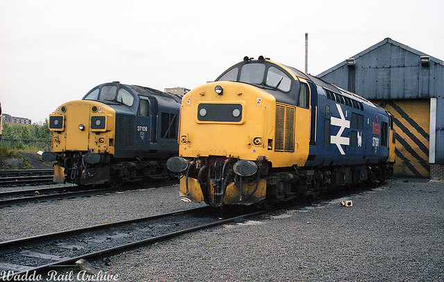 37191 & 37108 Eastfield 1985s, Copyright Waddo Rail Archive Collection OS31