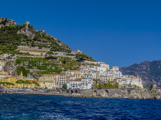 The wondrous Amalfi city shot from the ship.