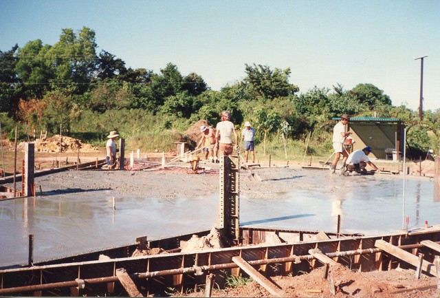 4.  Day of Concrete Pour for Dome - late May 1989
