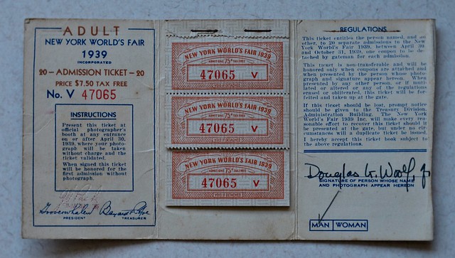 Seasonal Ticket Book, 1939 New York World's Fair