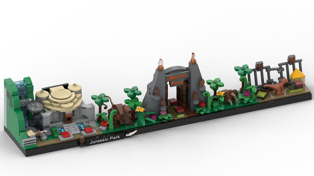 Jurassic Park Skyline Architecture LEGO MOC
