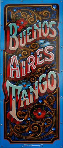 decorative painted tango sign in Buenos Aires, Argentina