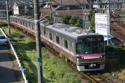 Nagoya Municipal Subway 7000 series in Inuyama.Sta, Inuyama, Aichi, Japan /April 25, 2020