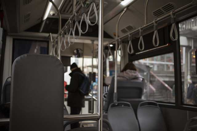 Public bus interior