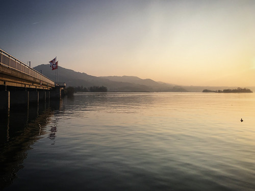 Sunset on the lake in Switzerland, March 2019 by sergei.gussev, sunset, sea, water, sky, landscape, ocean, sunrise, boat, nature, sun, beach, night, lake, travel, d