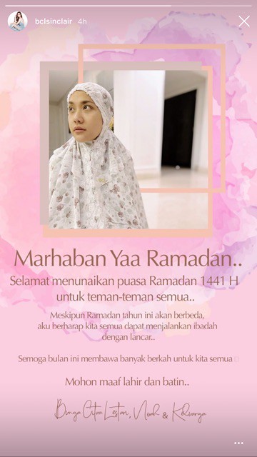 Sambut Ramadan Tanpa Suami, Bunga Citra Lestari Tetap Tabah
