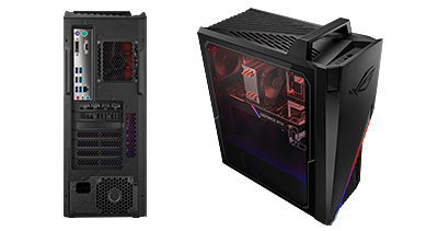 The ROG Strix GA15 gaming desktops from ASUS are equipped with AMD Ryzen processors to offer E-sports-ready performance that also accelerates streaming, multitasking, and more.