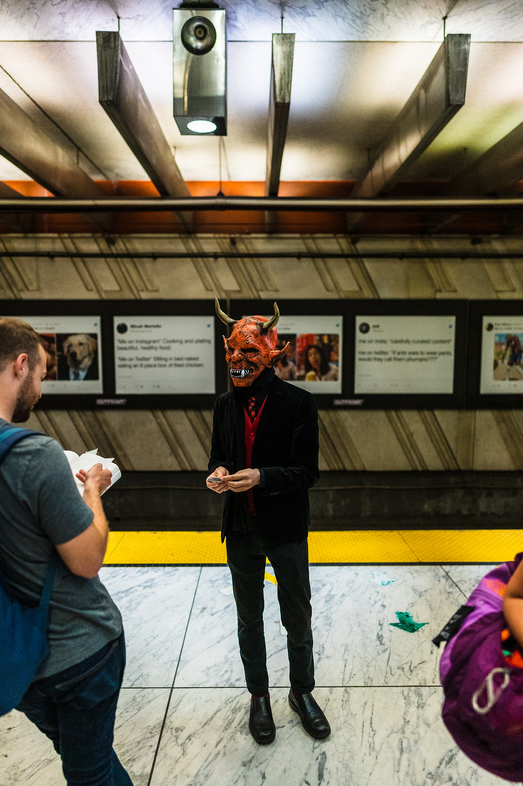 Satan doesn't let friends take the subway.