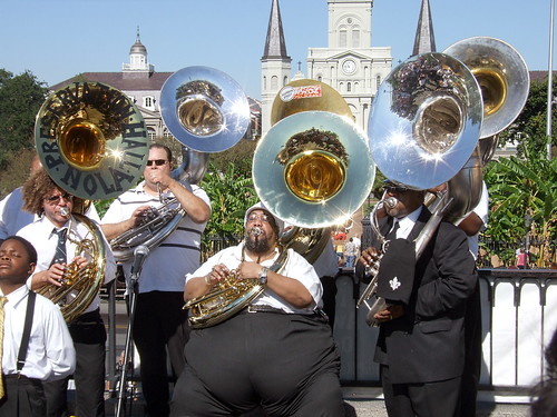 Big Al Carson and Tuba Tuba Tuba on October 13, 2007. Photo by Demian Roberts.