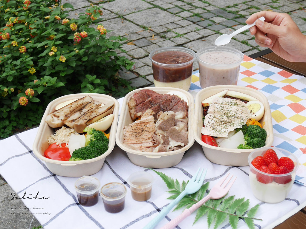 台北野餐推薦好吃外帶便當楽坡BonBox台北中崙店質感素食沙拉飯低gi (4)