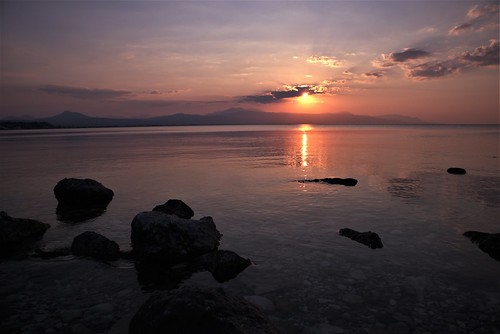 Corinth | Greece by petrmpit, corinth greece greecemoment canon canongreece canonm100 beach sea colors sunset sun sunsetgreece spr