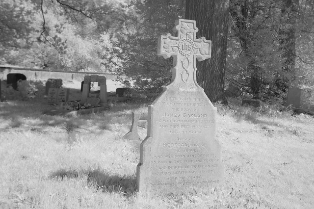 Gravestone of James Garland in the churchyard