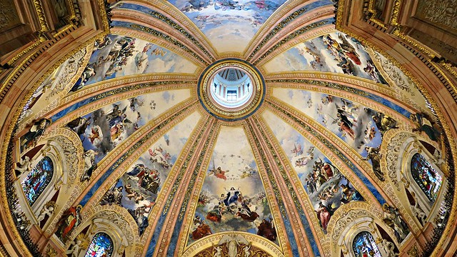 Royal Basílica of San Francisco el Grande - Madrid - 09 - Dome paintings by Carlos Luis RIBERA - 19th century