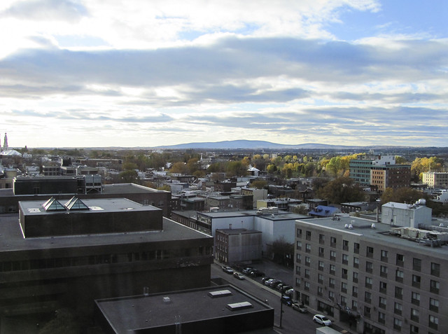 Morning view of the Quebec City from hotel room, Quebec