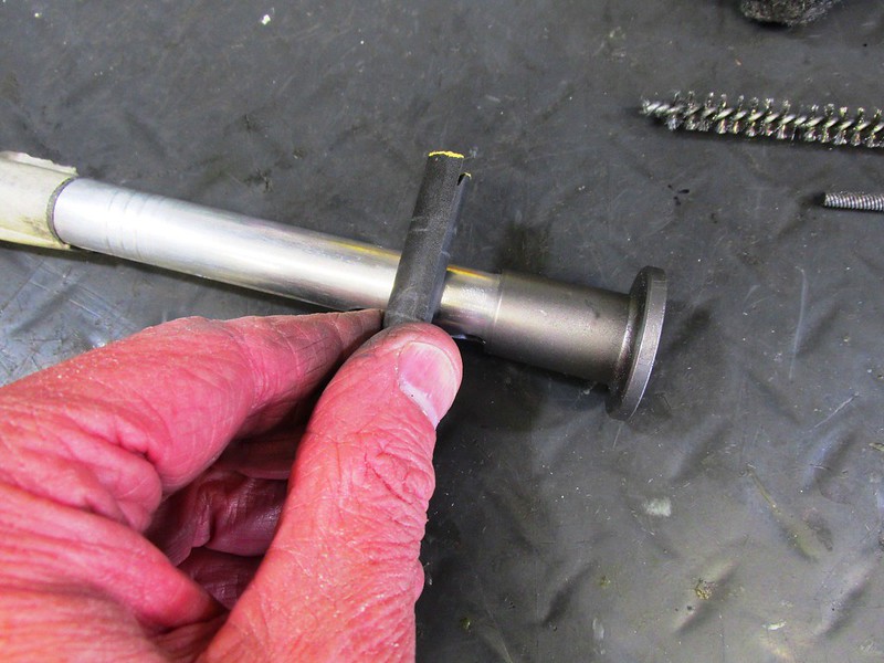 Smoothing Out Sides Of Chamfered Hole with 600 Wet/Dry Wrapped Around Larger Drill Bit