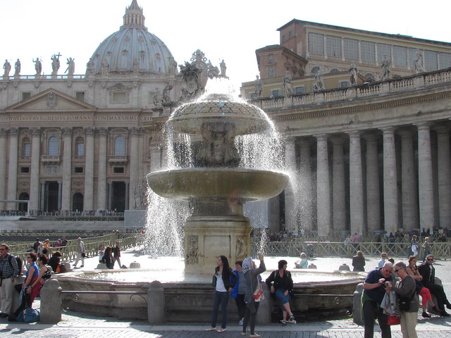 Rome Italy St. Peters Basilica fountain