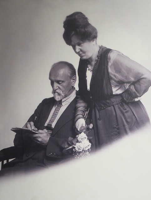 Portrait du poète Rainis (1865-1929) et de son épouse la poétesse Elza Pliekšāne dite Aspazija (1865-1943) - Demeure de Aspazija, Jūrmala