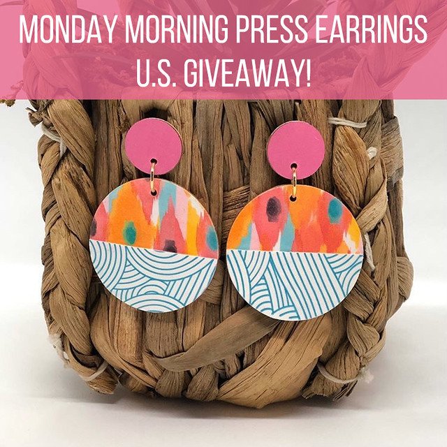Letterpress Earrings - Instagram Giveaway