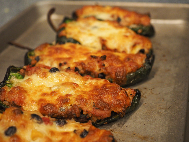 Grilled Stuffed Poblano Peppers