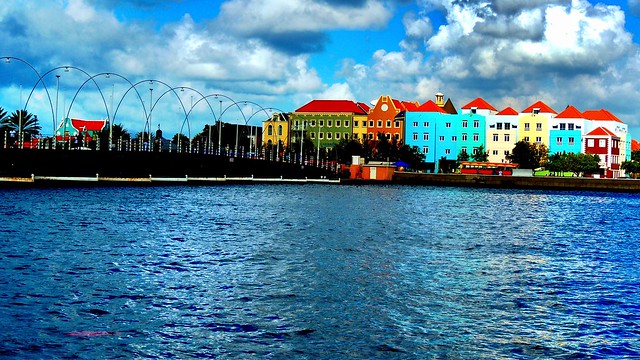 Willemstad with Queen Emma Bridge, Curaçao