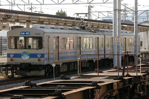 Konan Railway 7100・7150 series in Hirosaki.Sta, Hirosaki, Aomori, Japan Sep 5, 2008