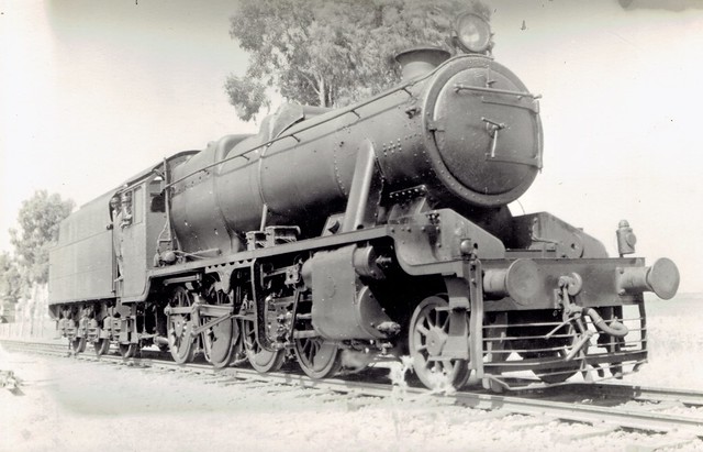 Palestine Railways - PR Class 8F 2-8-0 steam locomotive at Ras el Ain station