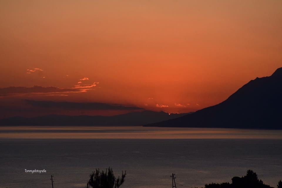 After sunset let the sky over Brac turn in RED.  Photo taken in Basko Voda, Dalmatia, mai 2019