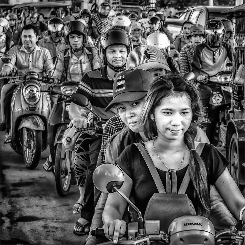 Rush hour in Phnom Penh