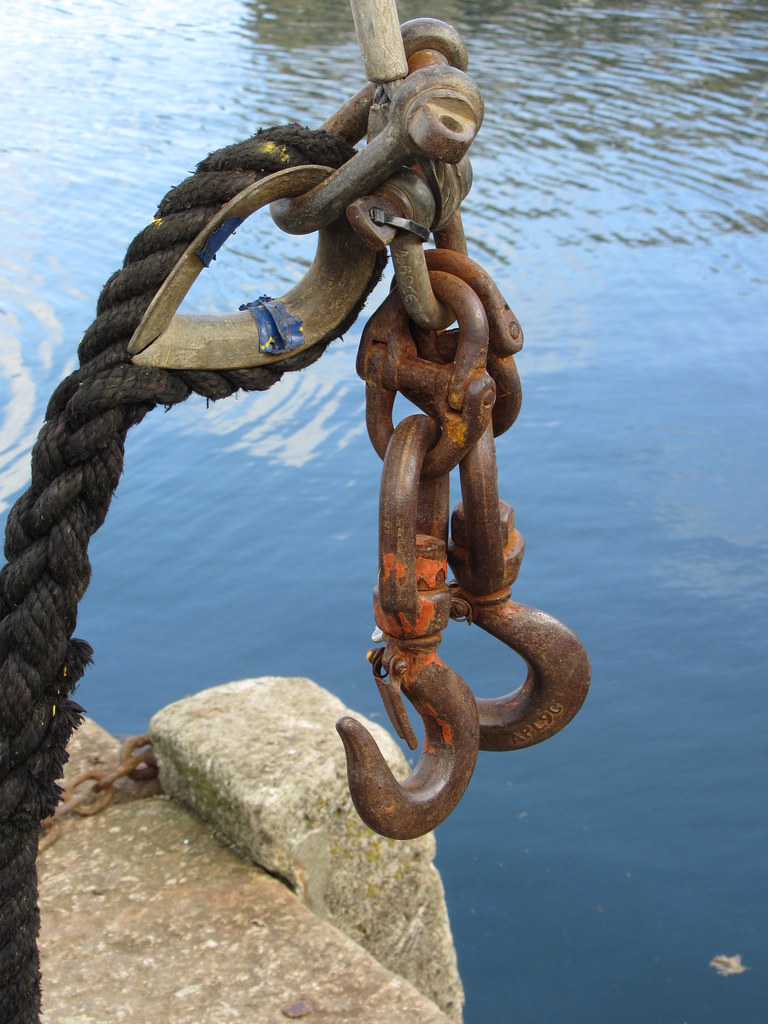 Chain, rope  and hooks, Mevagissy