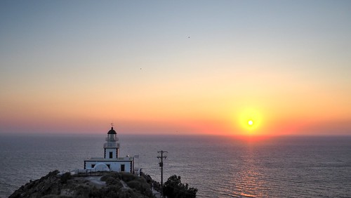 sunset crete ciel sky sea mer greece lighthouse blue orange olympus pen f reflection hdr