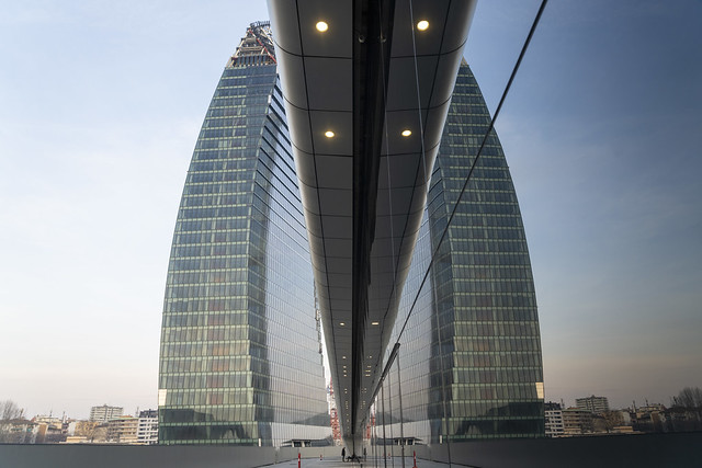 Modern Libeskind tower at Citylife, Milan