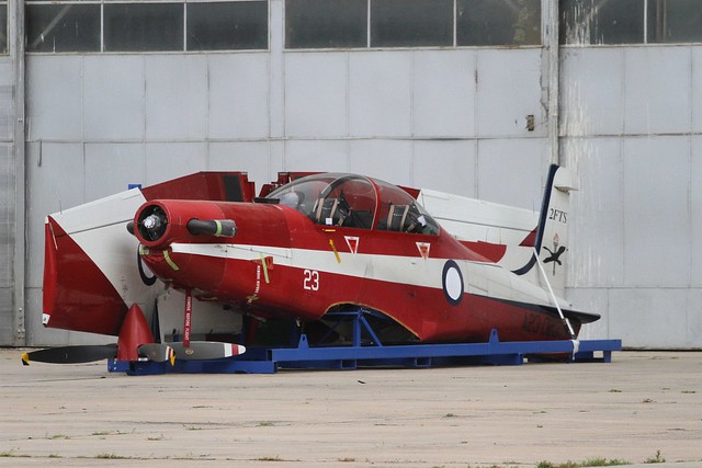 RAAF Pilatus PC-9A A23-023 packed up and ready to go from Avalon