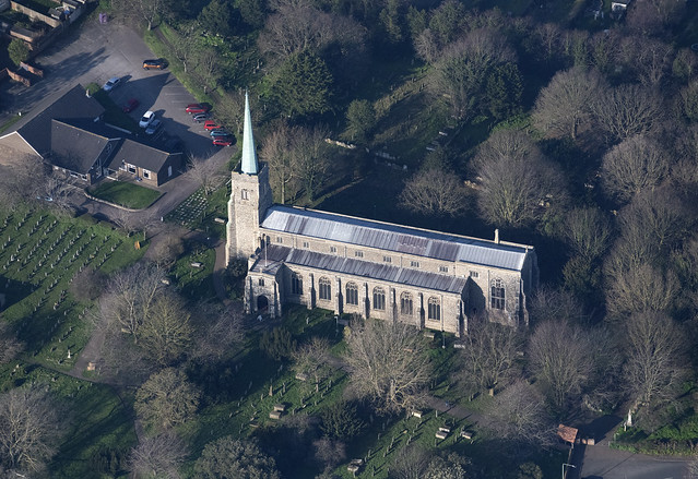 St Margarets Church Lowestoft aerial image
